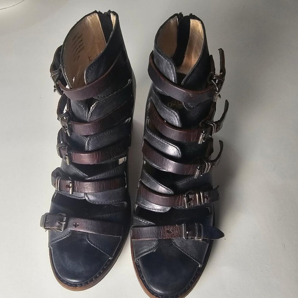 Freebird Quinn Black Leather Ankle Booties with Durable Soles Size 7